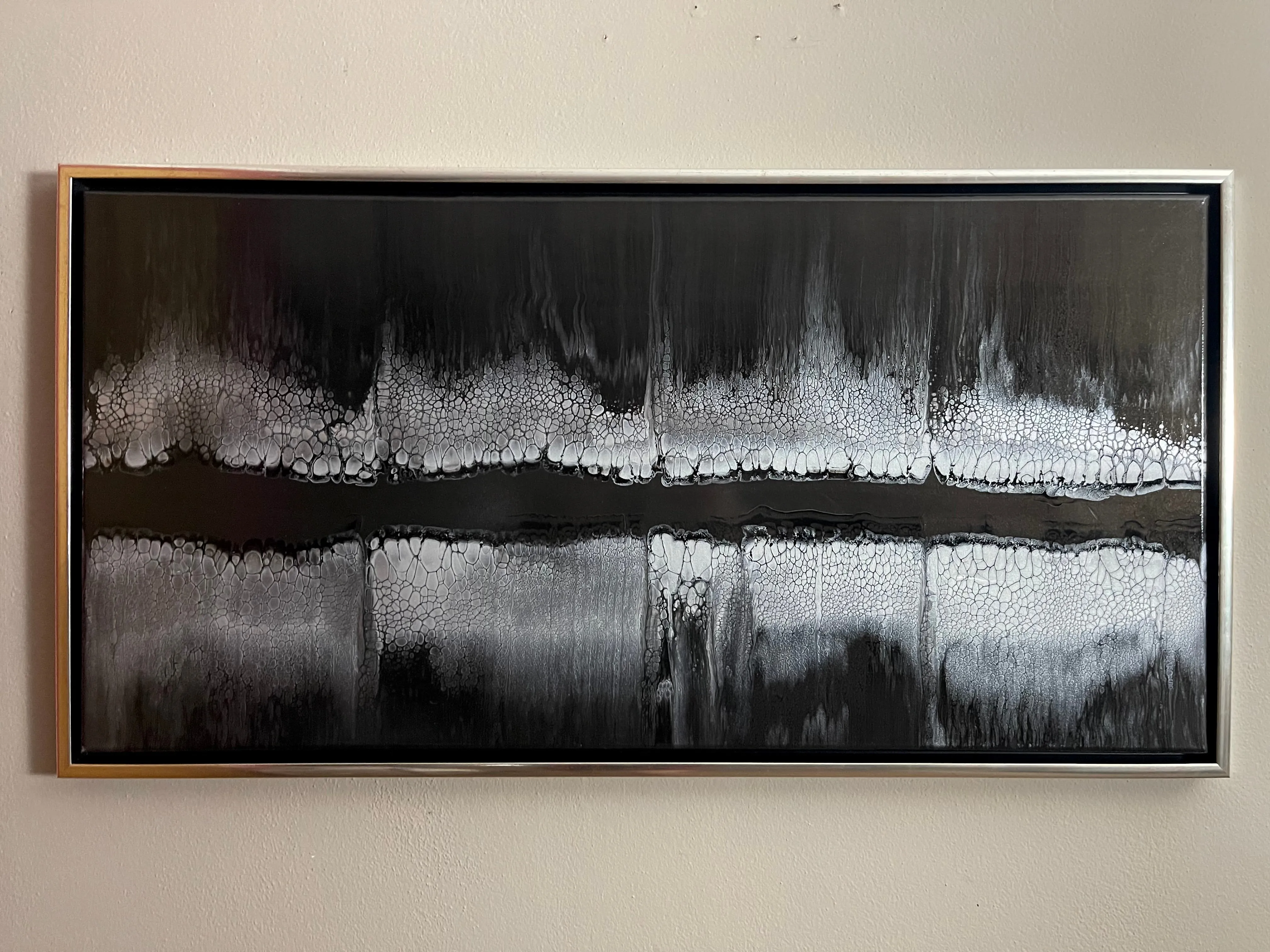 “Moonlit obsidian” 100x50cm