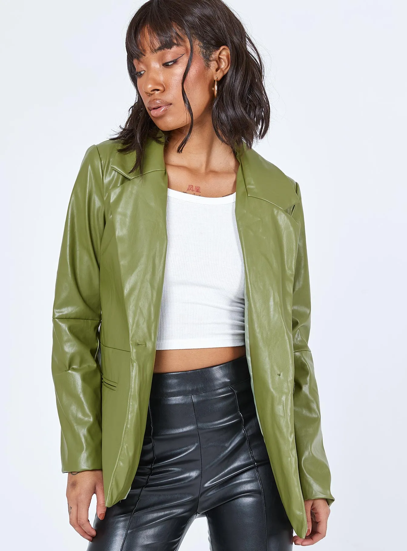 Morrison PU Blazer Green