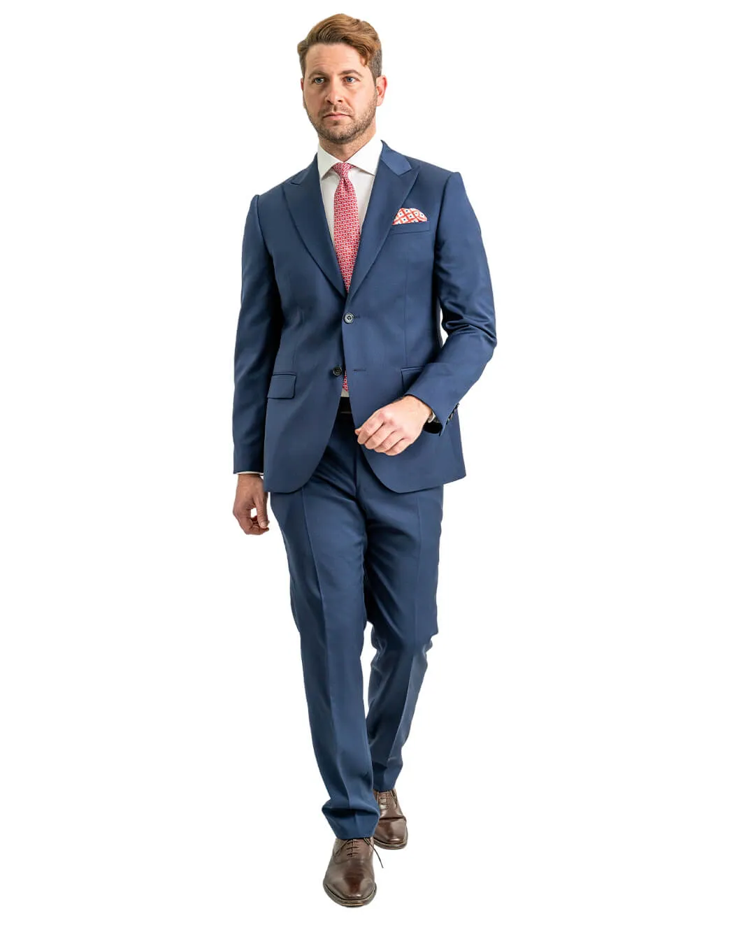 Navy Zignone Super 100s Twill Peak Lapel Suit