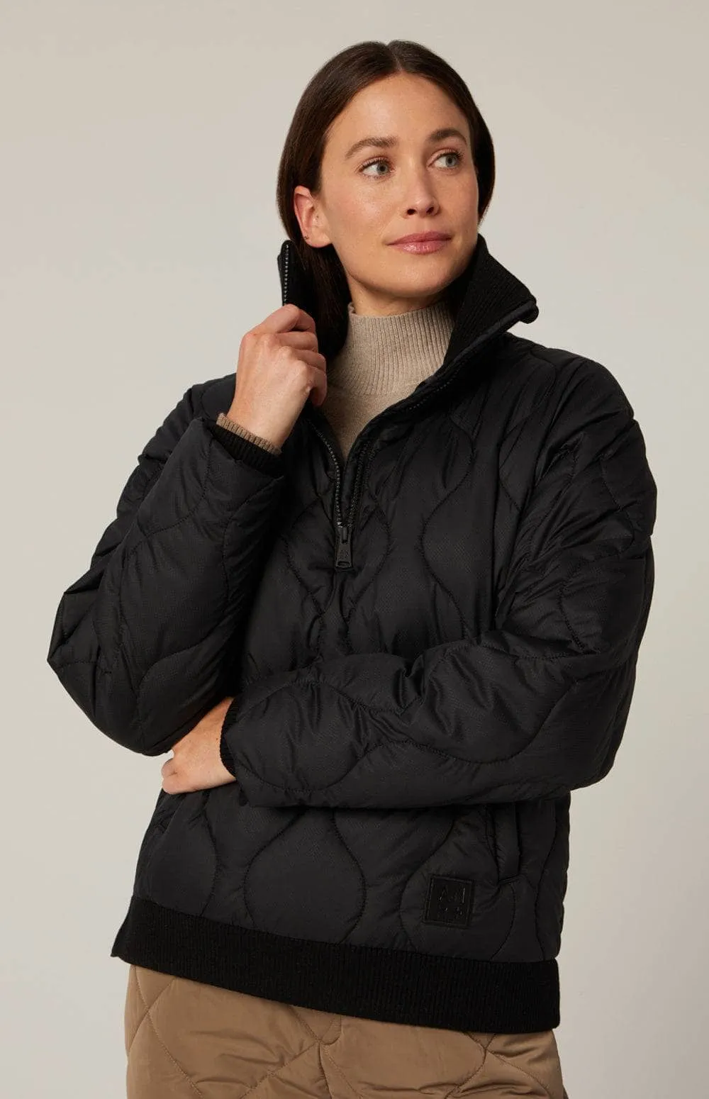 Nelly 1/2 Zip Pullover Jacket | Black