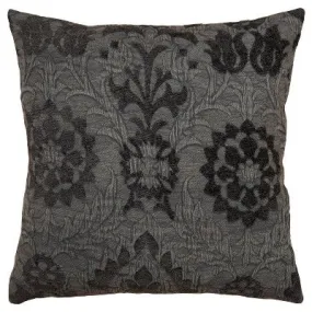 New - 20"x20" Oversize Medallion Square Throw Pillow Cover Charcoal - Rizzy Home