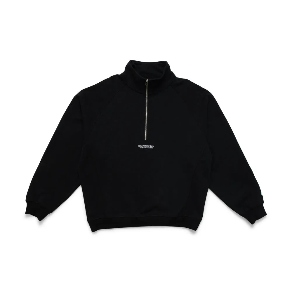 New Amsterdam Half-Zip Turtleneck Sweat (black)