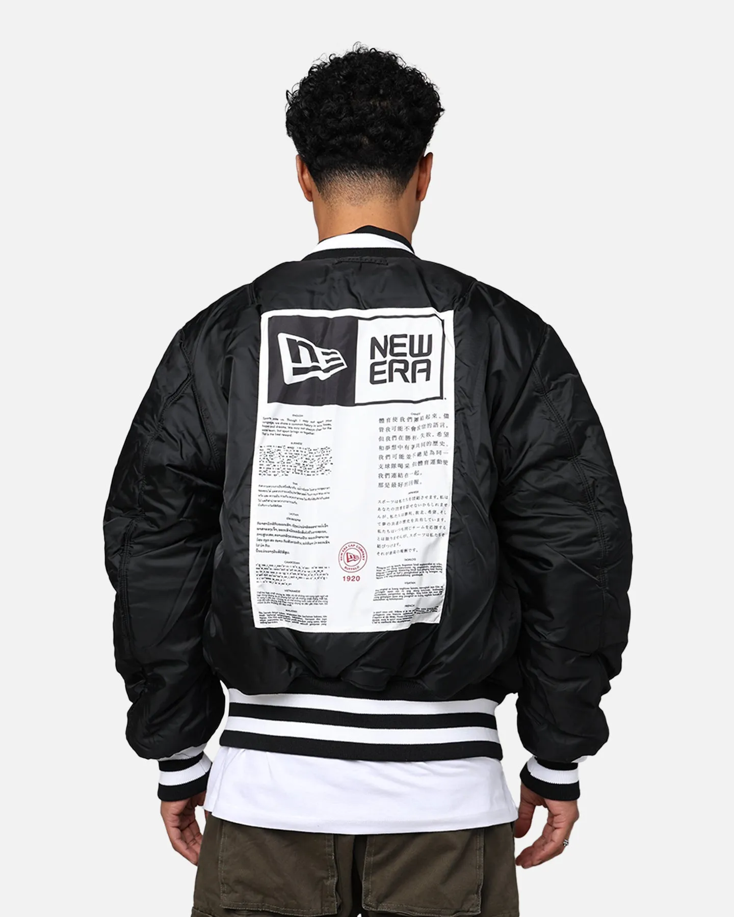 New Era X Alpha Series X NFL Las Vegas Raiders MA-1 Bomber Jacket Black