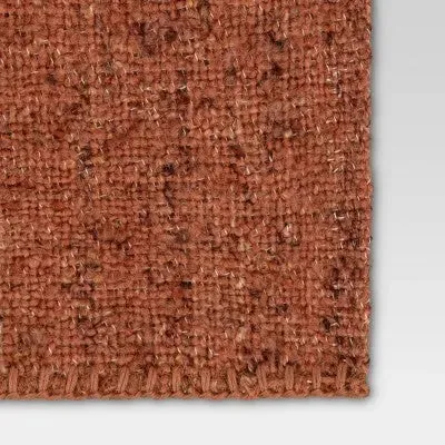 New - Marled Boucle Throw Blanket Orange - Threshold