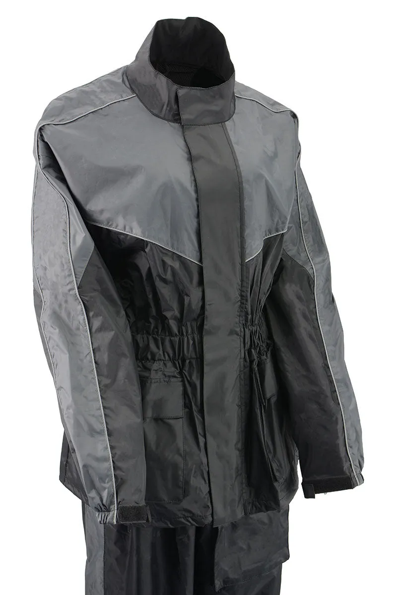 NexGen Ladies XS5001 Black and Grey Water Proof Rain Suit with