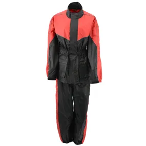 NexGen Ladies XS5001 Black and Red Water Proof Rain Suit with