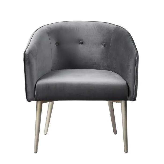 Nikki Collection Grey Accent Chair