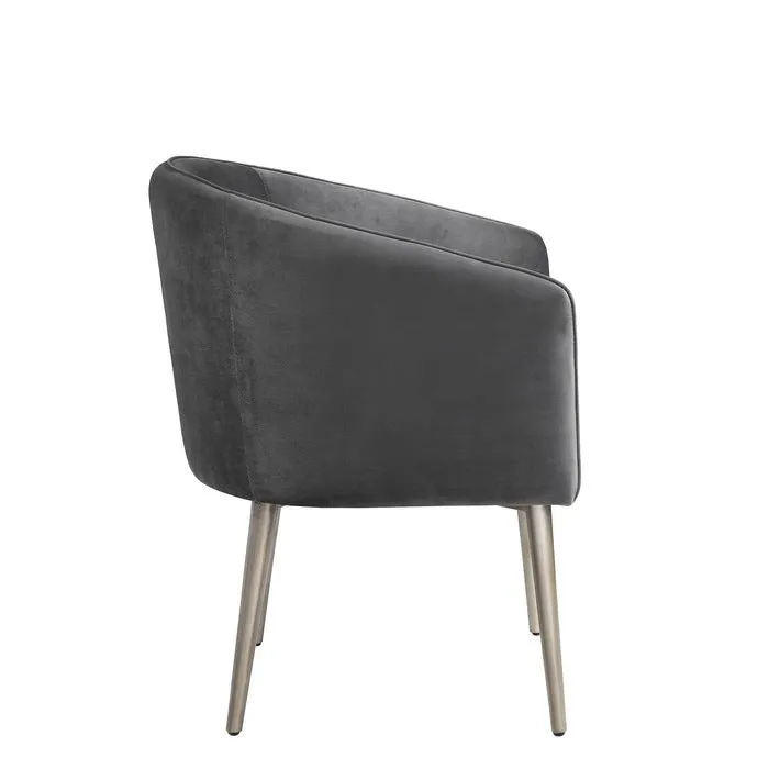 Nikki Collection Grey Accent Chair