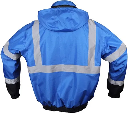 Non- ANSI Multi Color Waterproof Bomber Jacket with Black Bottom