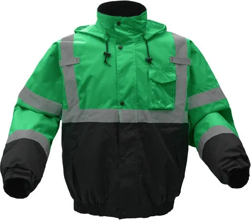 Non- ANSI Multi Color Waterproof Bomber Jacket with Black Bottom