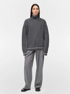 Oversized Turtleneck in Charcoal