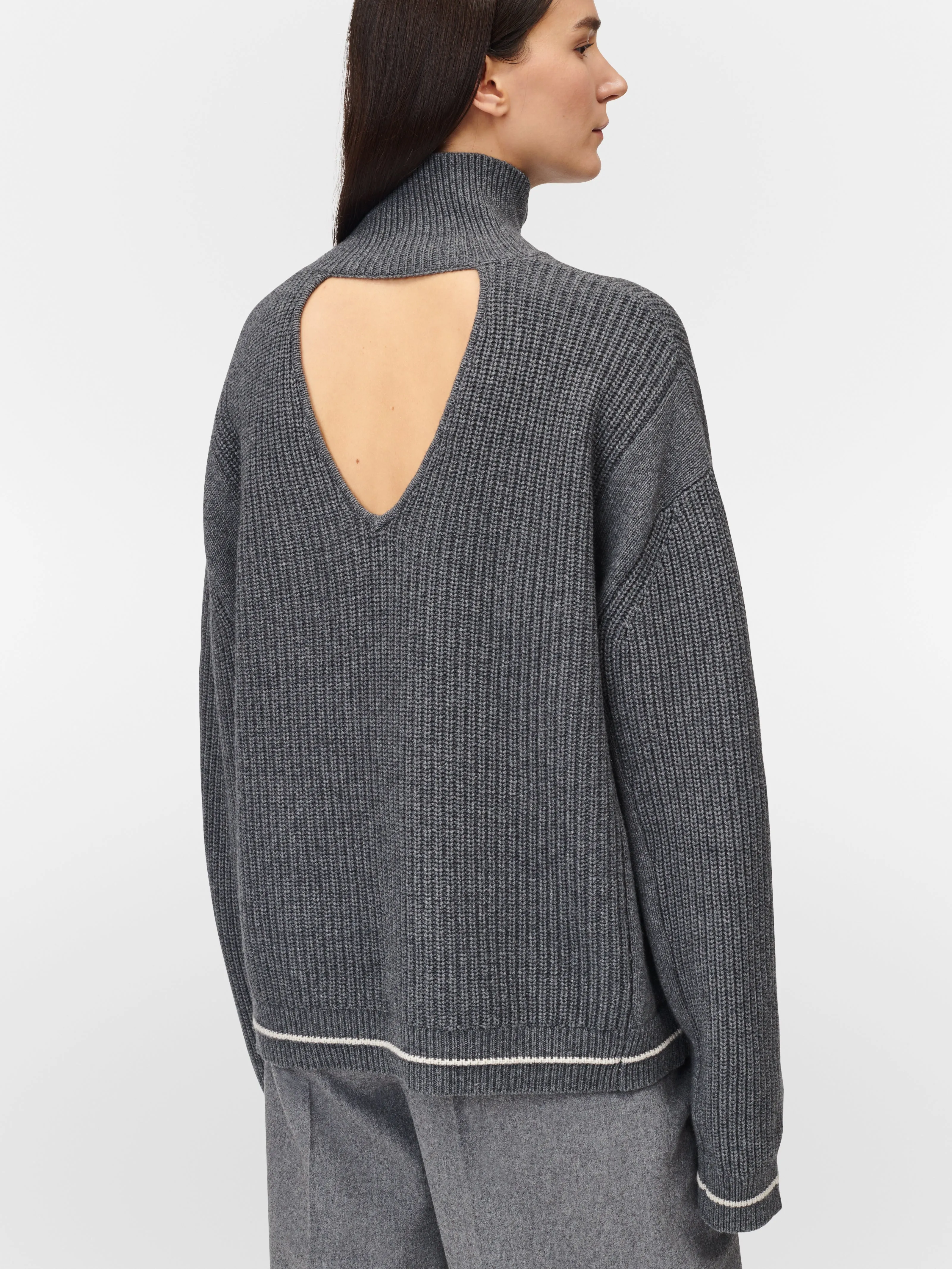 Oversized Turtleneck in Charcoal