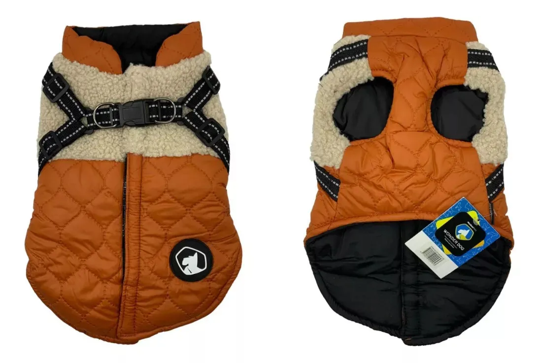 Parka Outdoor Para Mascotas Con Arnés Naranja Talla Xs