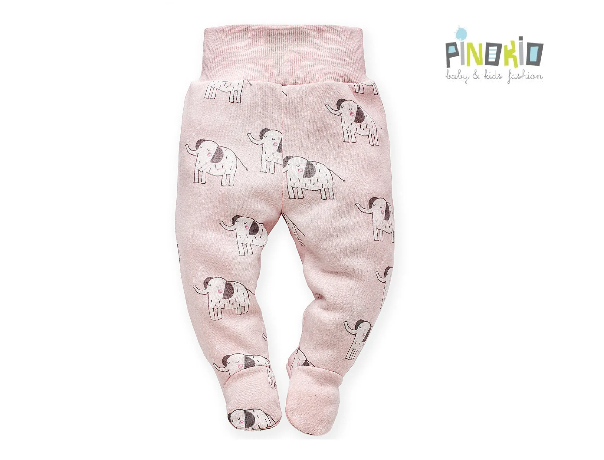 PINOKIO Baby Footed Leggings Wild Animals Pink (1 Month)