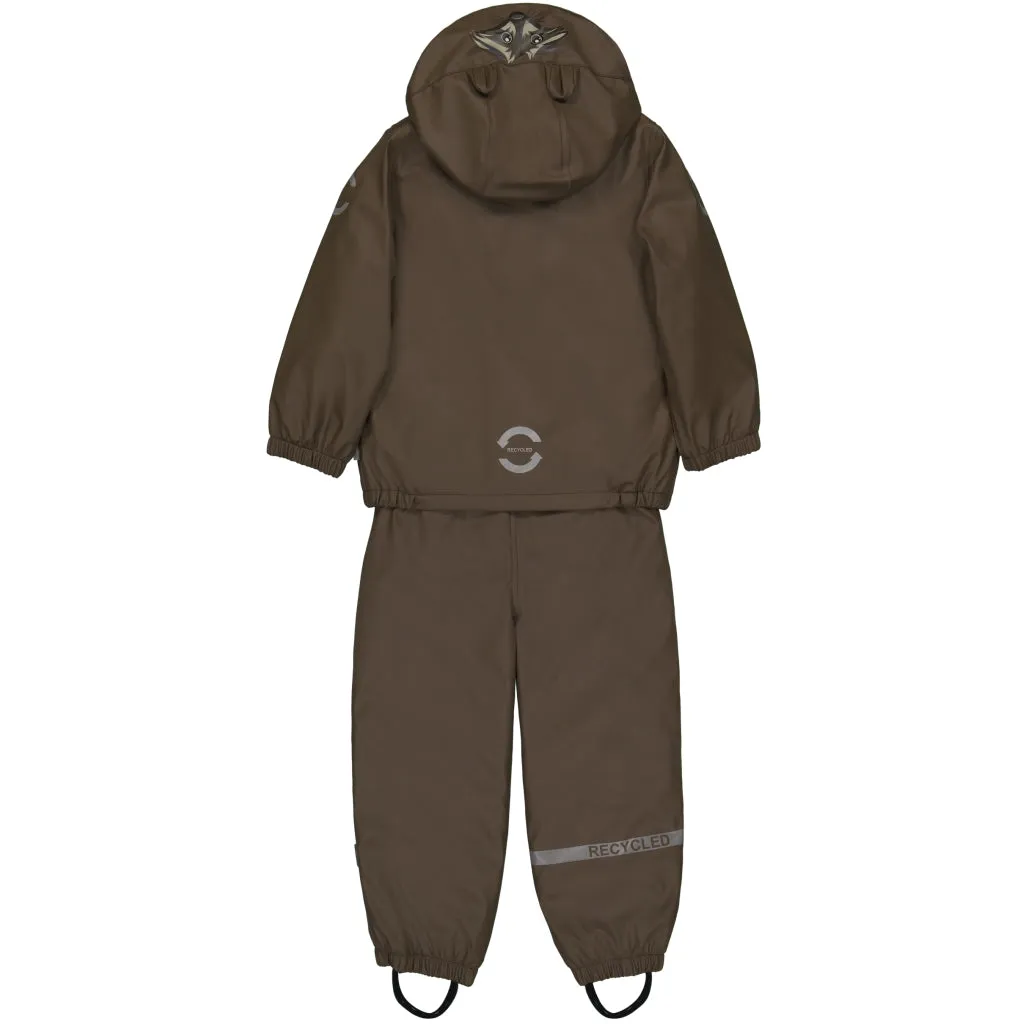 PU Rainwear Padded Animal (overalls 80-104) - Chocolate Chip