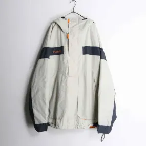 "Columbia" ivory switch design nylon mountain parka