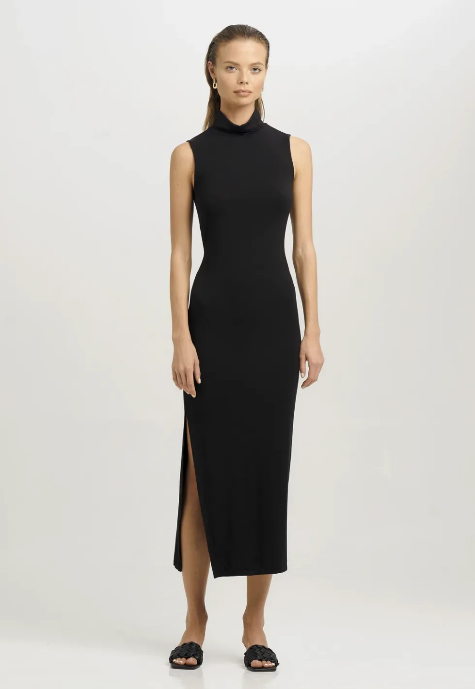 Rachel Sleeveless Turtleneck Dress