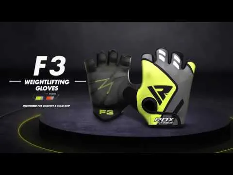 RDX F3 Fingerless Weight Lifting Gloves