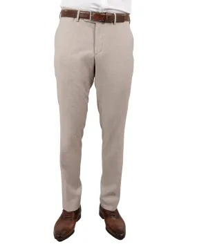 Reda Chambray Beige Suit Trousers