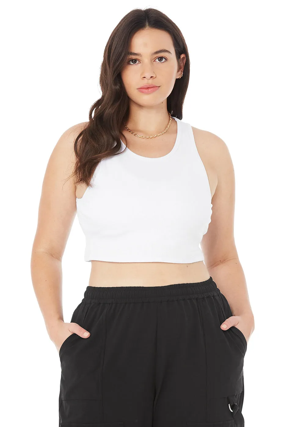 Ribbed Vibe Tank - White