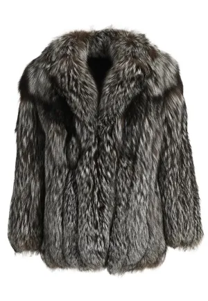 SABRINA Silver Fox Fur Coat