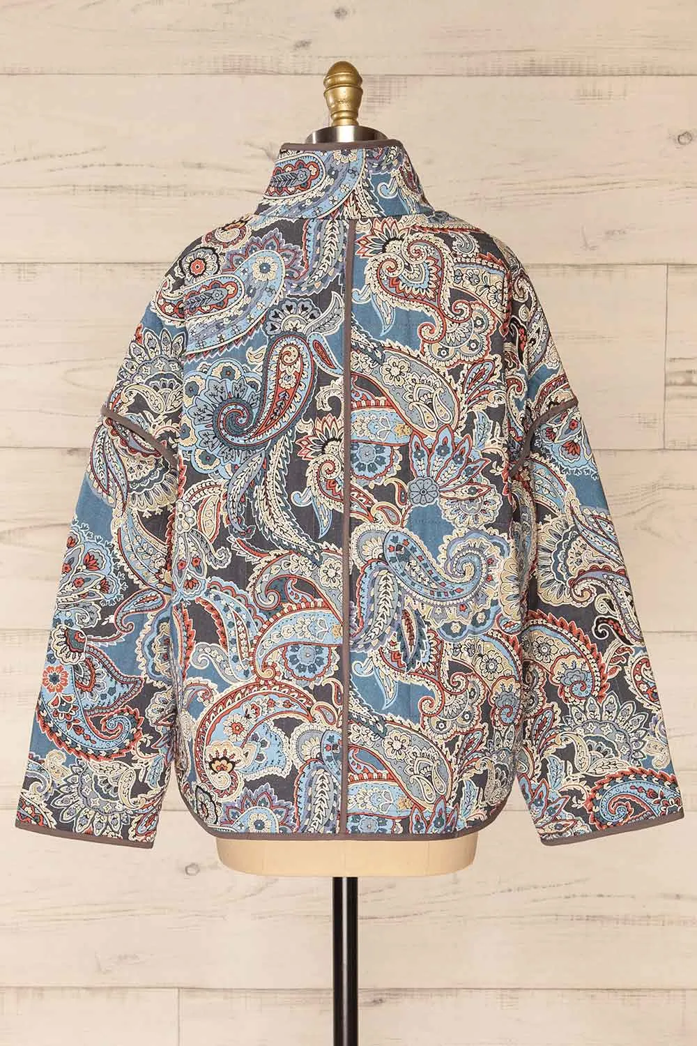 Santa Cruz Blue | Quilted Paisley Denim Jacket