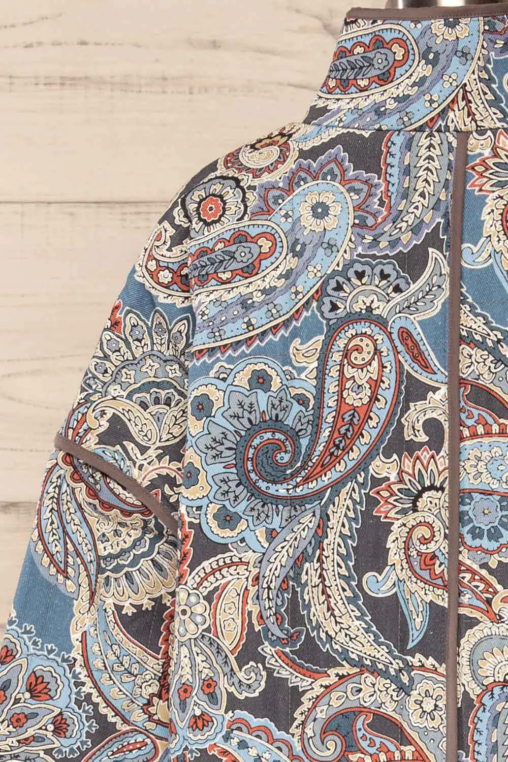 Santa Cruz Blue | Quilted Paisley Denim Jacket