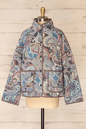 Santa Cruz Blue | Quilted Paisley Denim Jacket