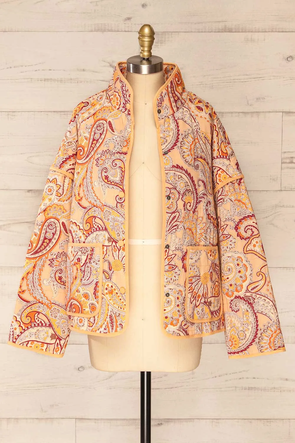 Santa Cruz Blush | Quilted Paisley Denim Jacket