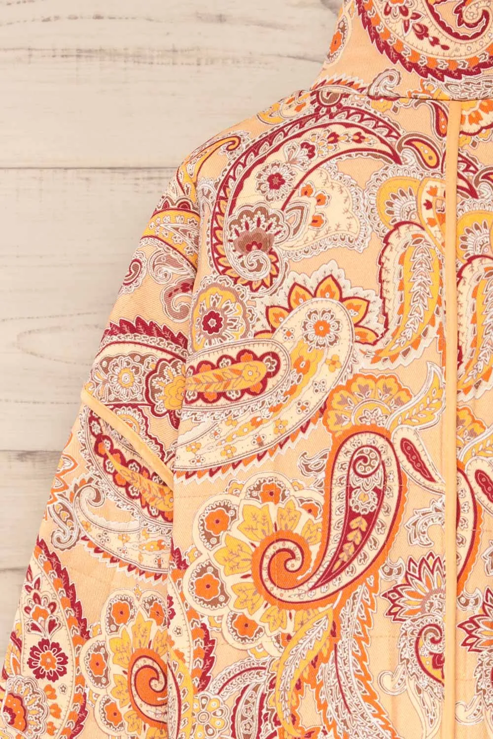 Santa Cruz Blush | Quilted Paisley Denim Jacket