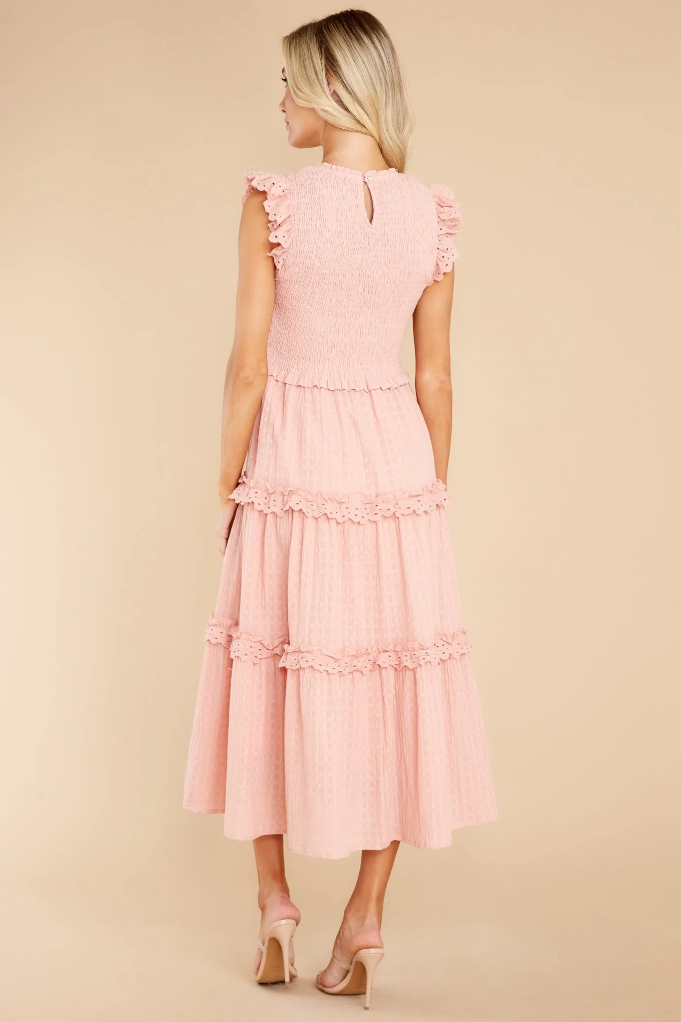 Sensational Smile Blush Pink Midi Dress