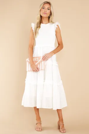 Sensational Smile White Midi Dress