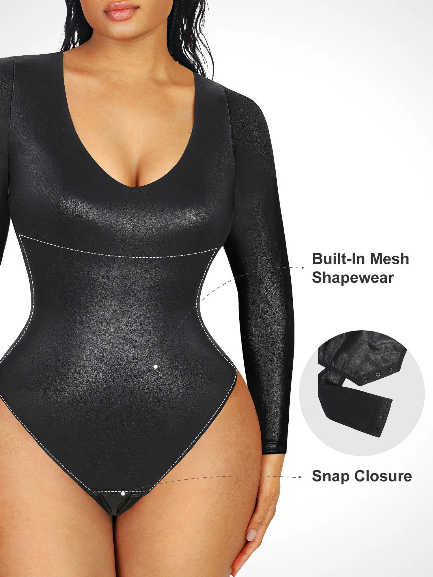 Shapewear Leather Sculpting Bodysuit or Skirt or Legging