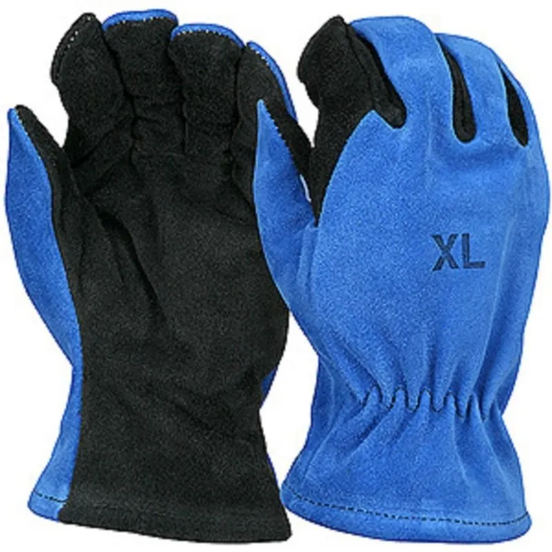 Shelby Specialty Gloves 5013 Cowhide w/o wristlet, Fed, Cal-Osha Glove, Blue/Black, 1 Pair