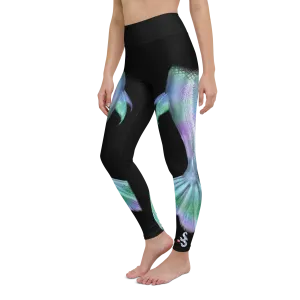 Shimmering Mermaid Tail Leggings - High Waist (Warehouse)