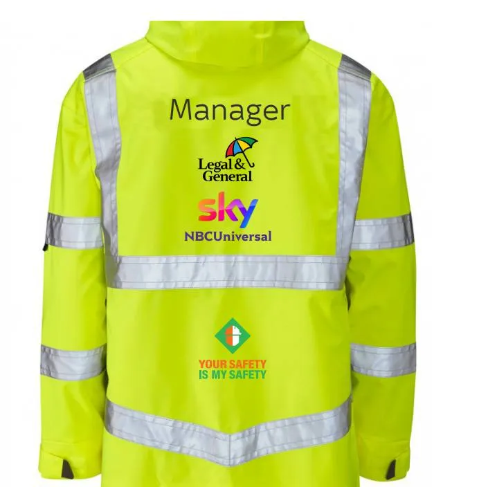 Sky Elstree Padded Hi Vis Bomber Site Jacket