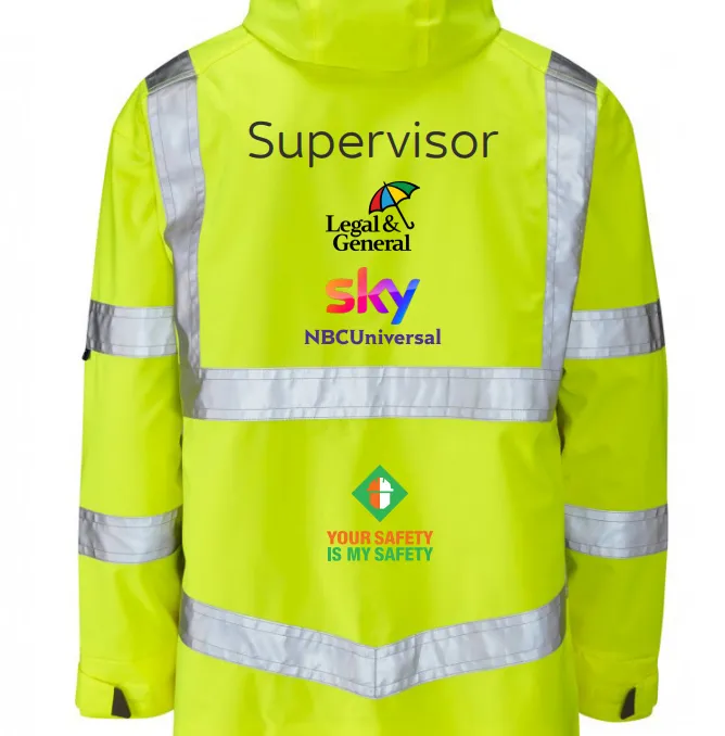 Sky Elstree Padded Hi Vis Bomber Site Jacket