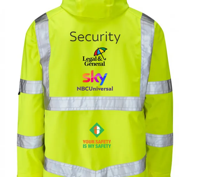 Sky Elstree Padded Hi Vis Bomber Site Jacket