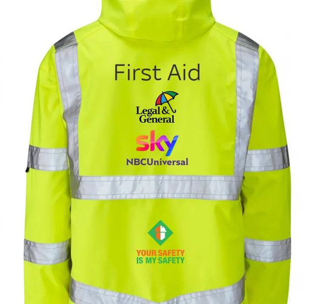 Sky Elstree Padded Hi Vis Bomber Site Jacket