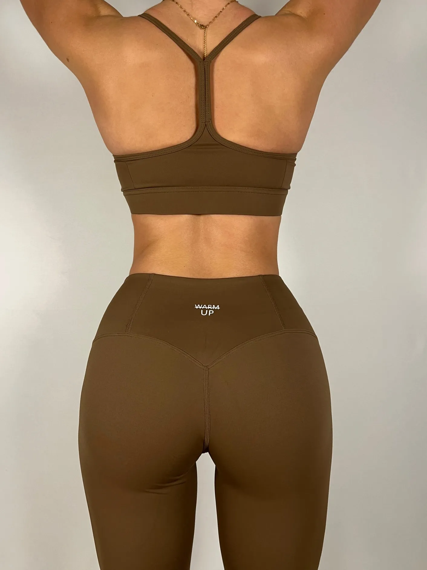 Soft Brown Mid Waist Leggings