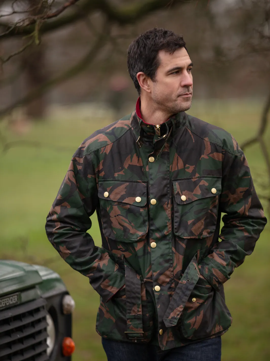 Speed 6 Wax Biker Jacket - Camo