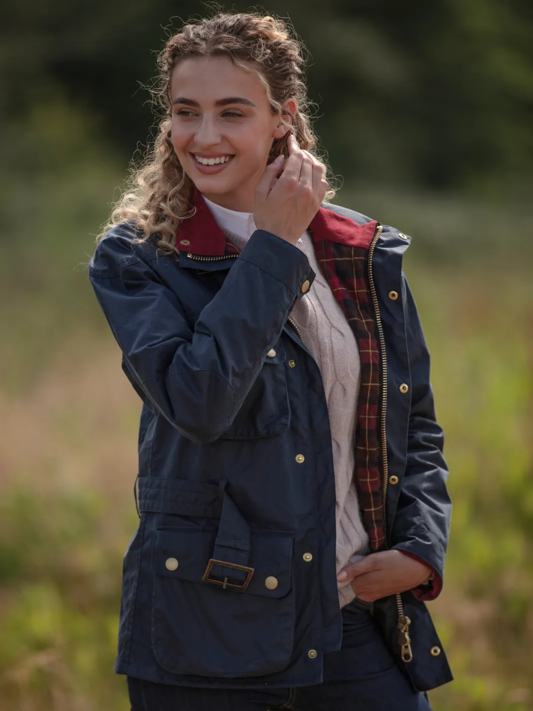 Speed 6 Wax Biker Jacket - Navy