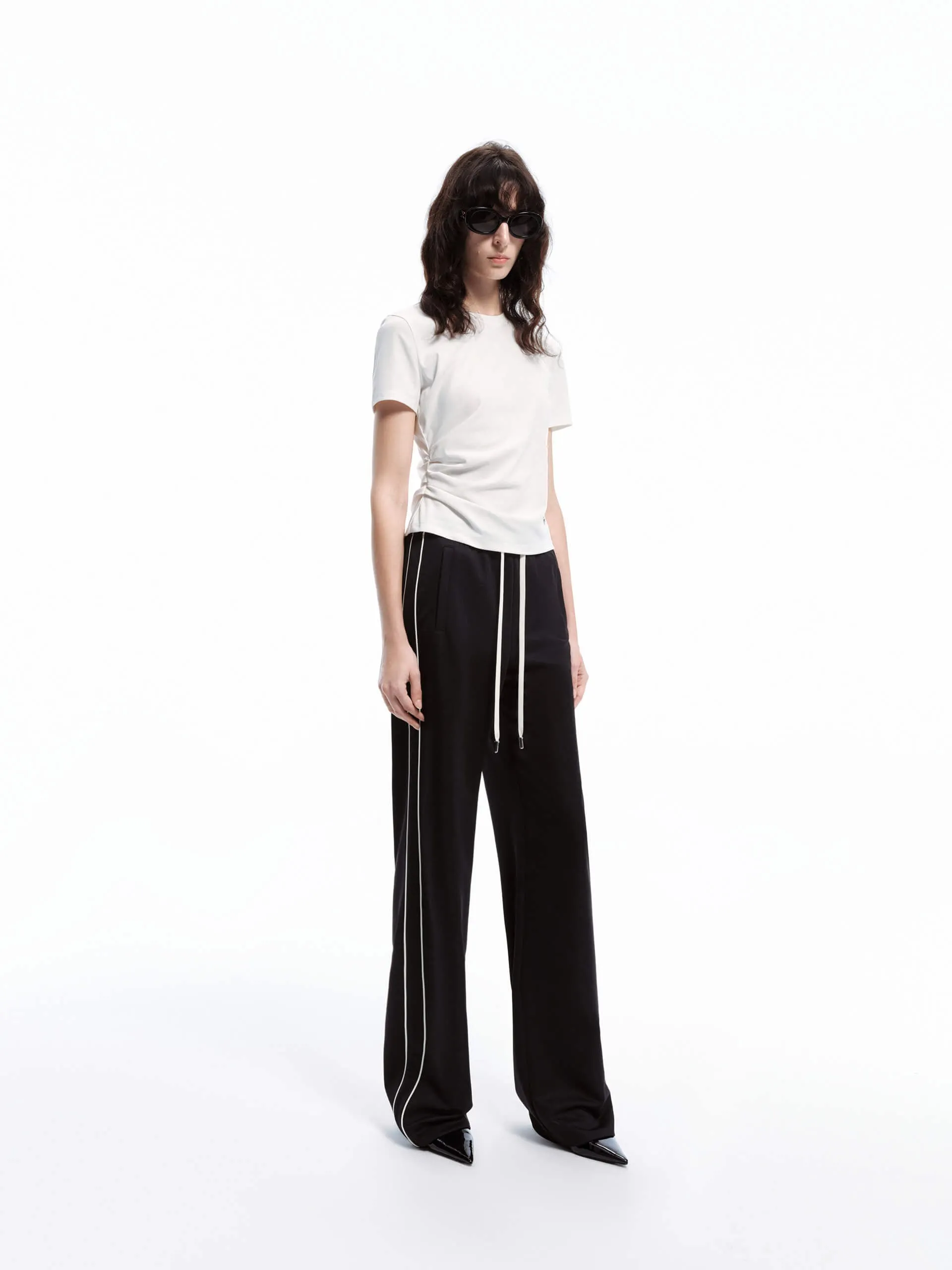 Straight Drawstring Trousers