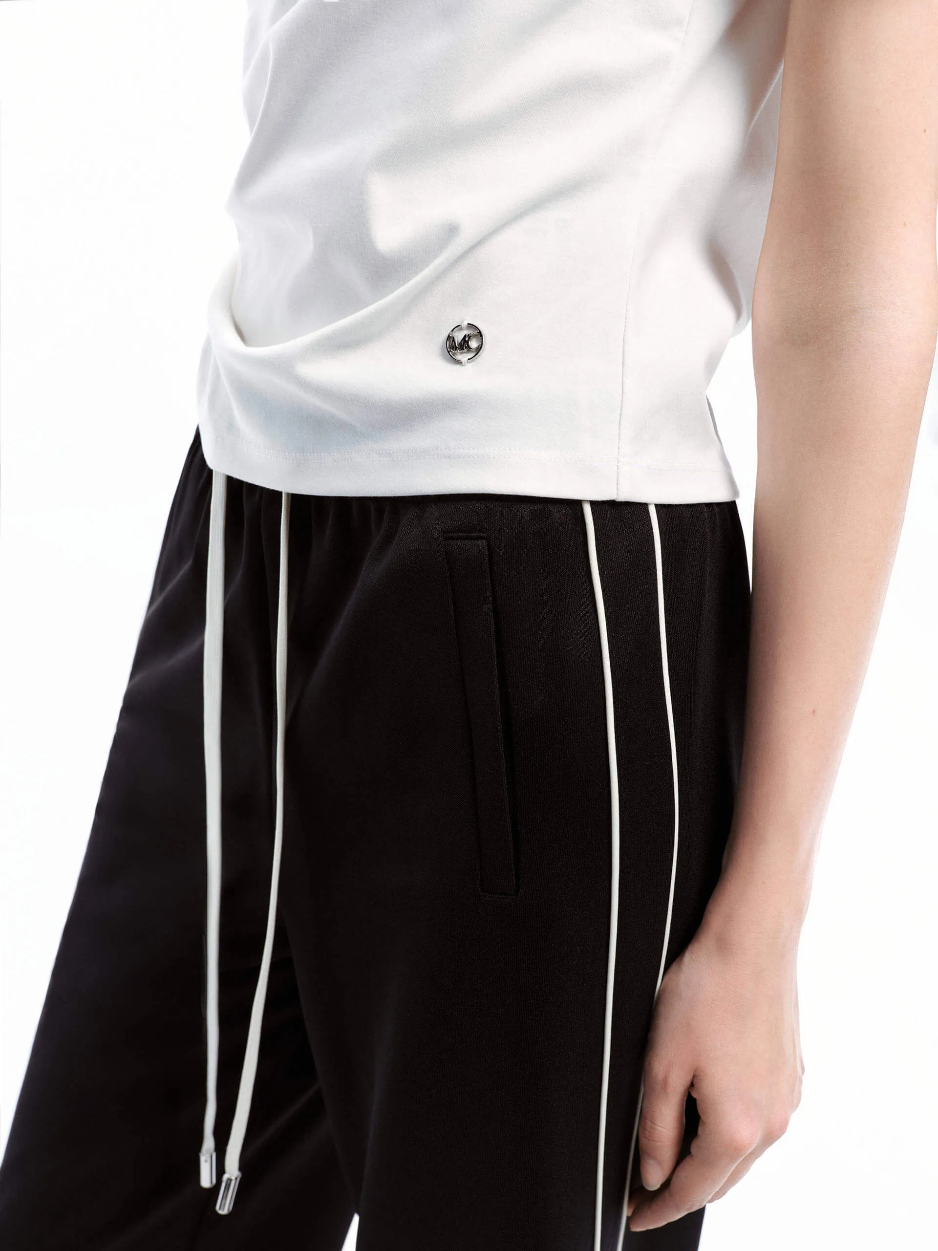 Straight Drawstring Trousers