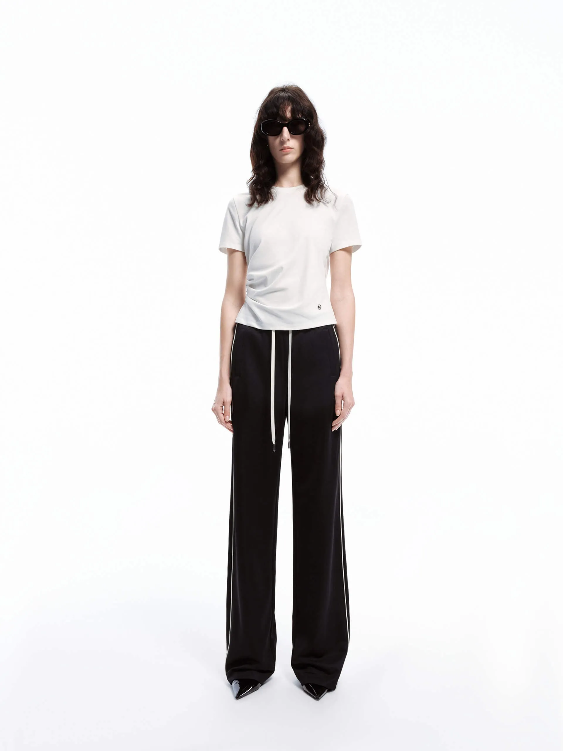 Straight Drawstring Trousers