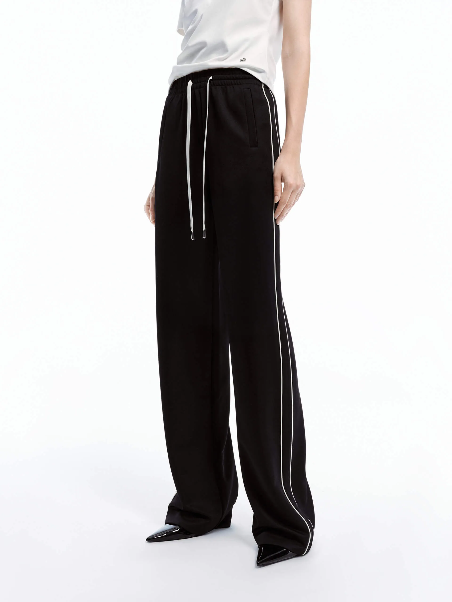 Straight Drawstring Trousers