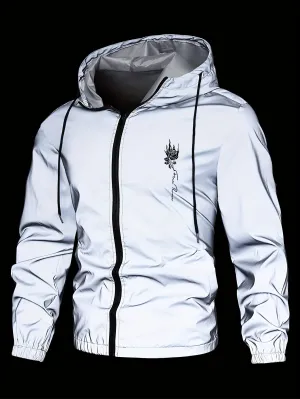 Stylish Zip Up Hooded Jacket for Mens Running  Fitness