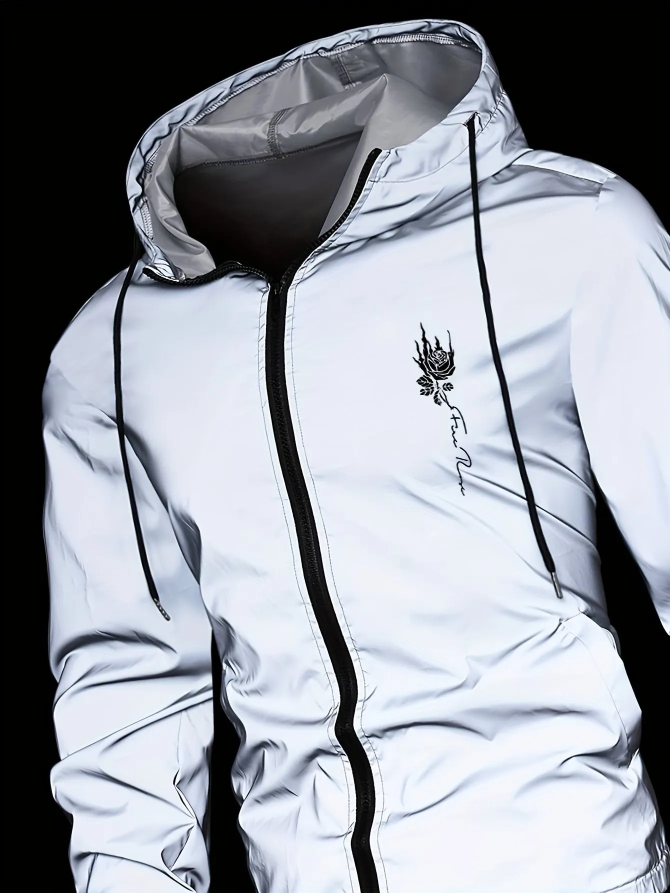 Stylish Zip Up Hooded Jacket for Mens Running  Fitness