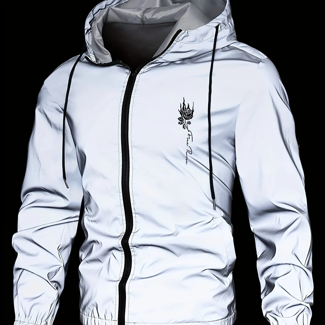 Stylish Zip Up Hooded Jacket for Mens Running  Fitness