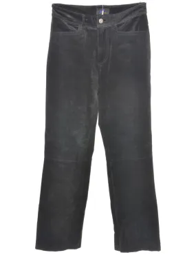 Suede Black Trousers - W28 L28